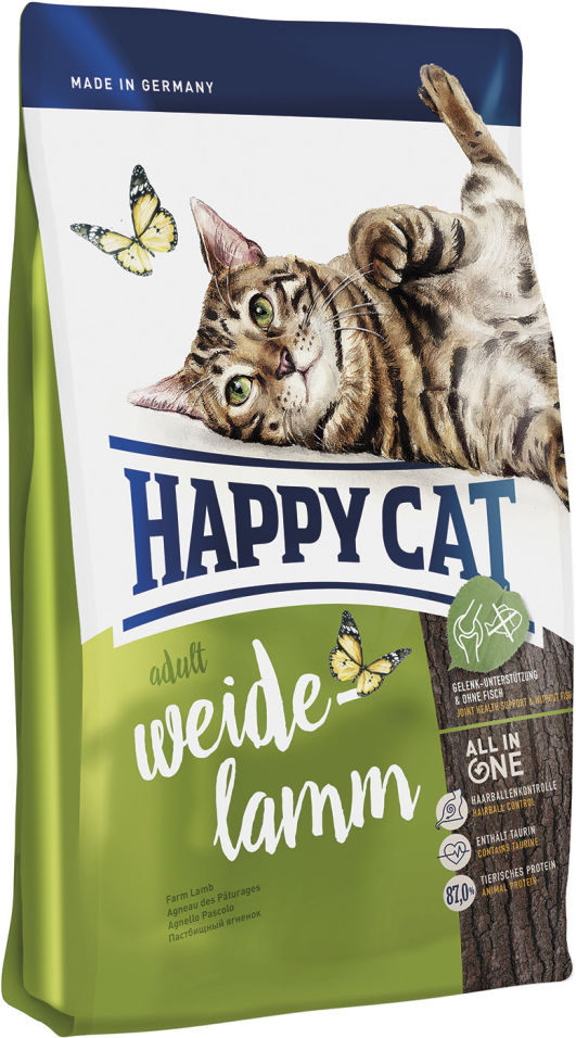 Сухой корм для взрослых кошек Happy Cat Ягненок 0.3кг Сухой корм для взрослых кошек Happy Cat Ягненок 0.3кг