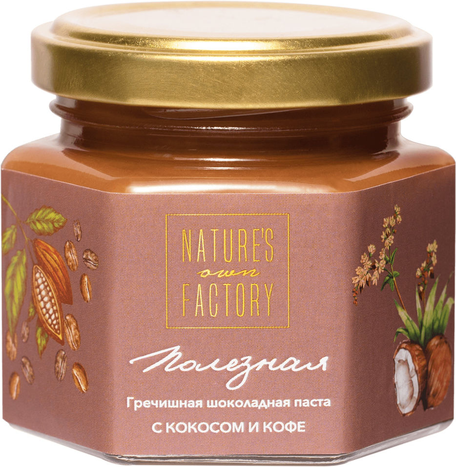 Паста шоколадная Natures Own Factory гречишная с кокосом и кофе 120г
