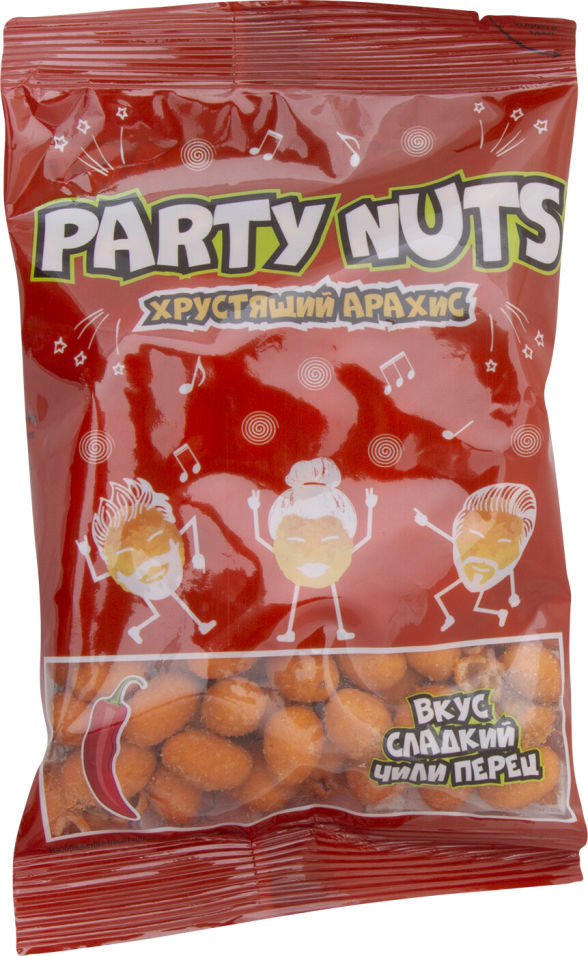 Арахис Party Nuts хрустящий Сладкий перец чили 100г