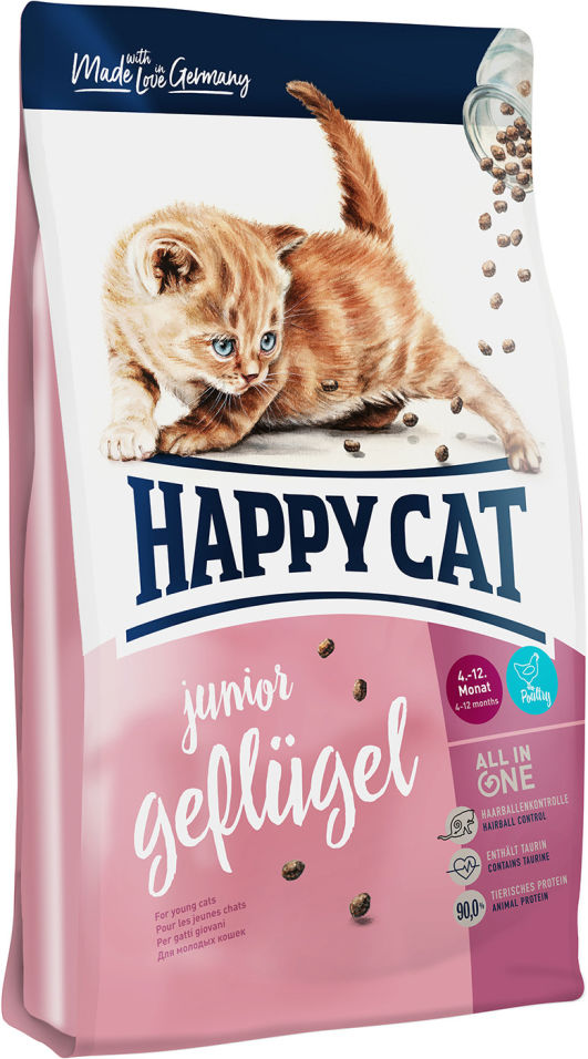 Сухой корм для котят Happy Cat Птица 1.4кг