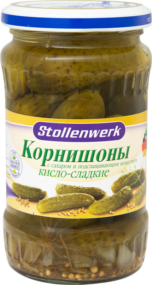 Корнишоны Stollenwerk пикантные 370г