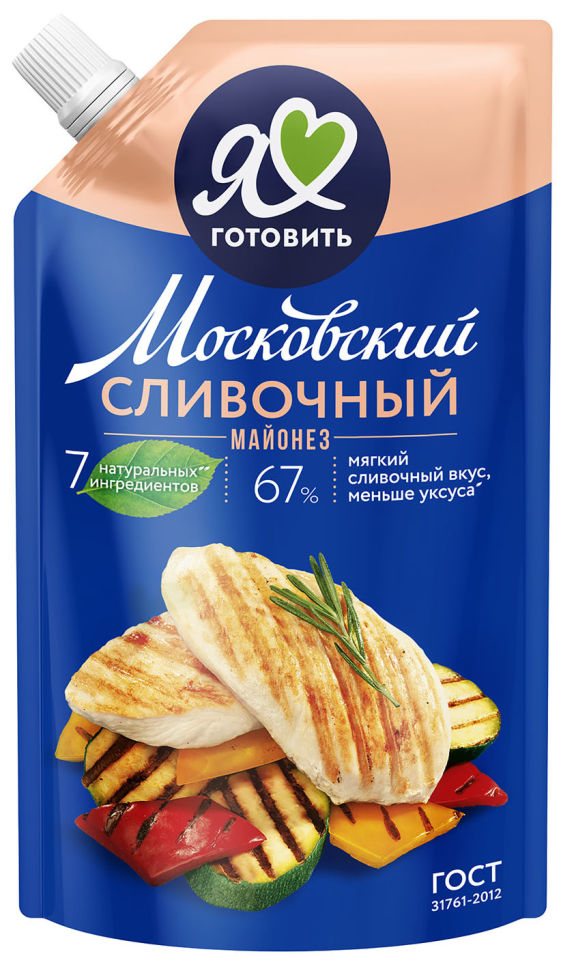 Майонез Московский Провансаль Сливочный 67% 390мл
