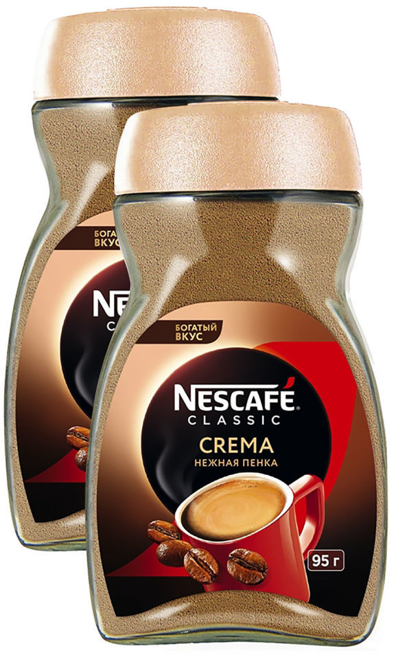 Кофе растворимый Nescafe Classic Crema 95г упаковка 2 шт 342₽