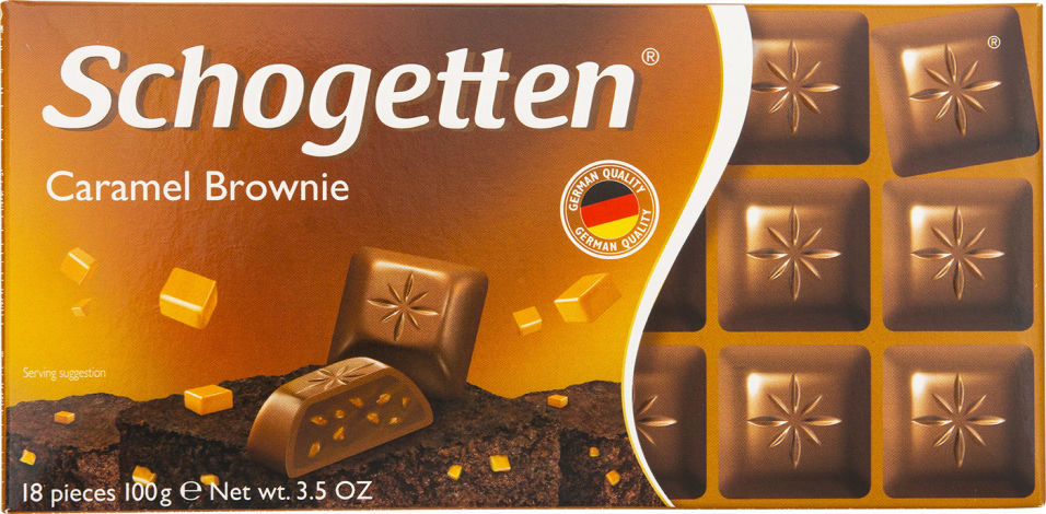 Шоколад Schogetten Молочный Caramel Brownie 100г