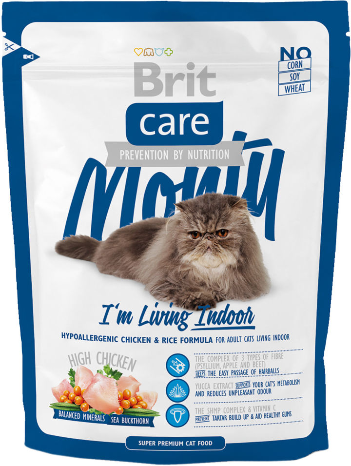 Сухой корм для кошек Brit care для домашних с курицей 400г Сухой корм для кошек Brit care для домашних с курицей 400г