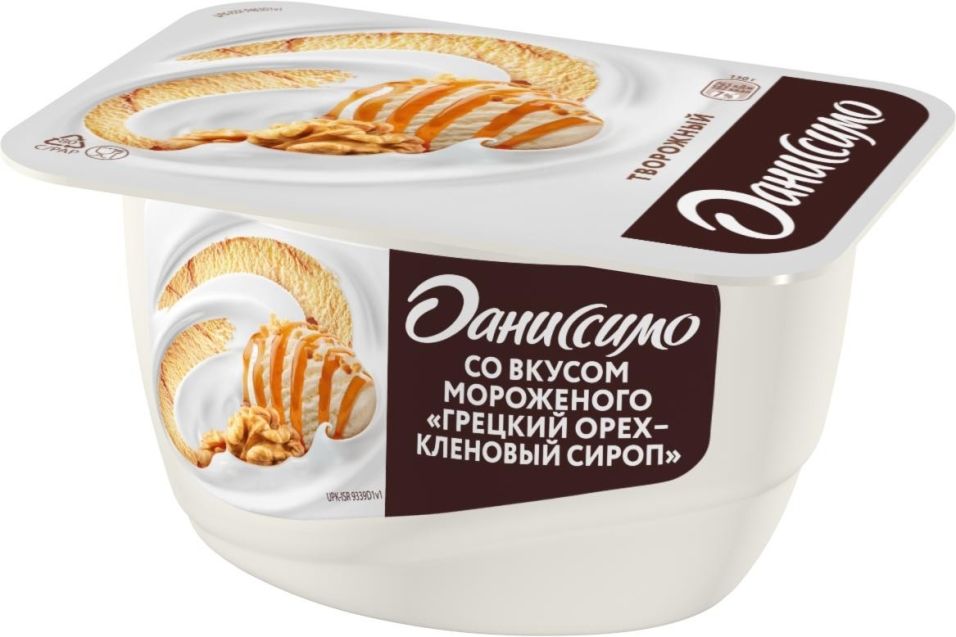 Продукт творожный Даниссимо со вкусом мороженого Грецкий орех-Кленовый сироп 5.9% 130г