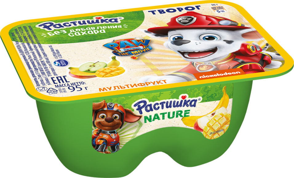 Творог Растишка Мультифрукт 3.5% 95г