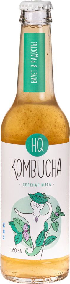 Чай зеленый HQ Kombucha Мята 330мл