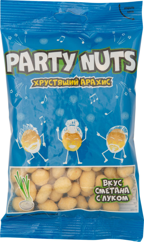 Арахис Party Nuts со вкусом Сметана с Луком 100г