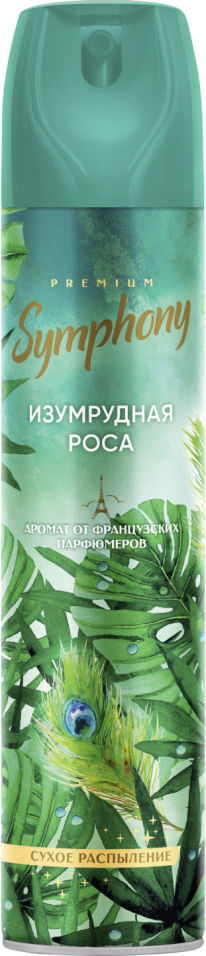 Освежитель воздуха Symphony Premium Изумрудная роса 300мл 150₽