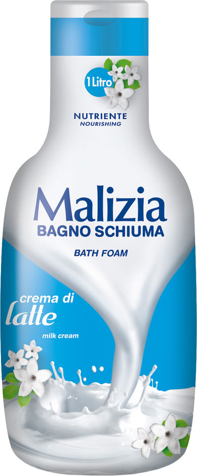 Пена для ванны Malizia Milk cream 1000мл 491₽