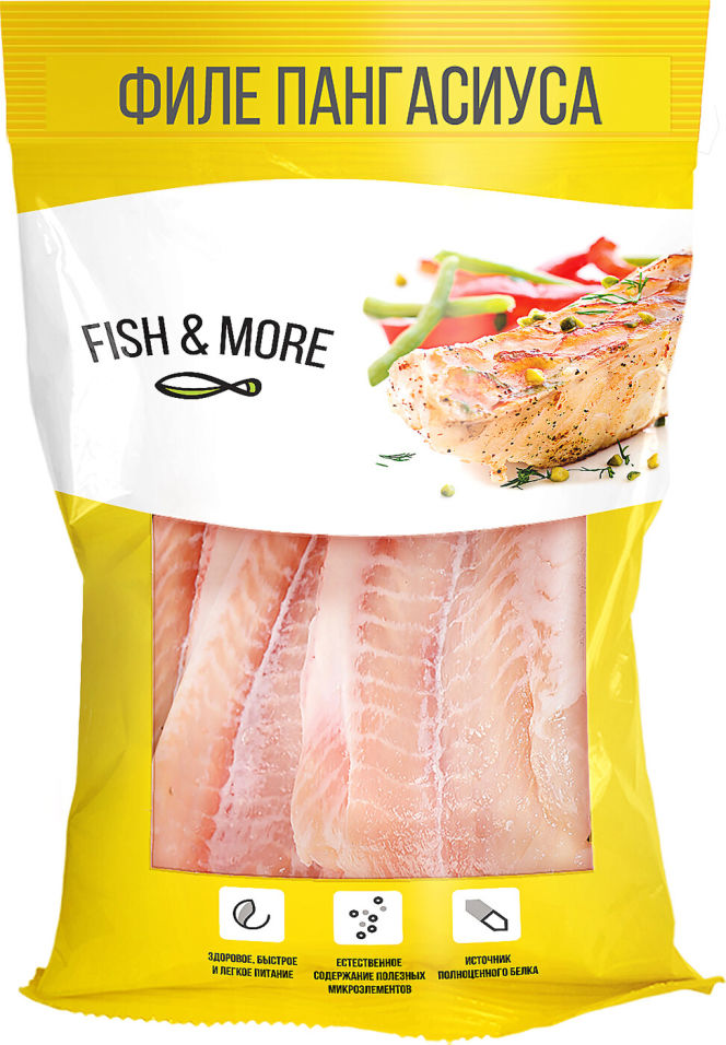 Пангасиус Fish & More филе замороженное 500г