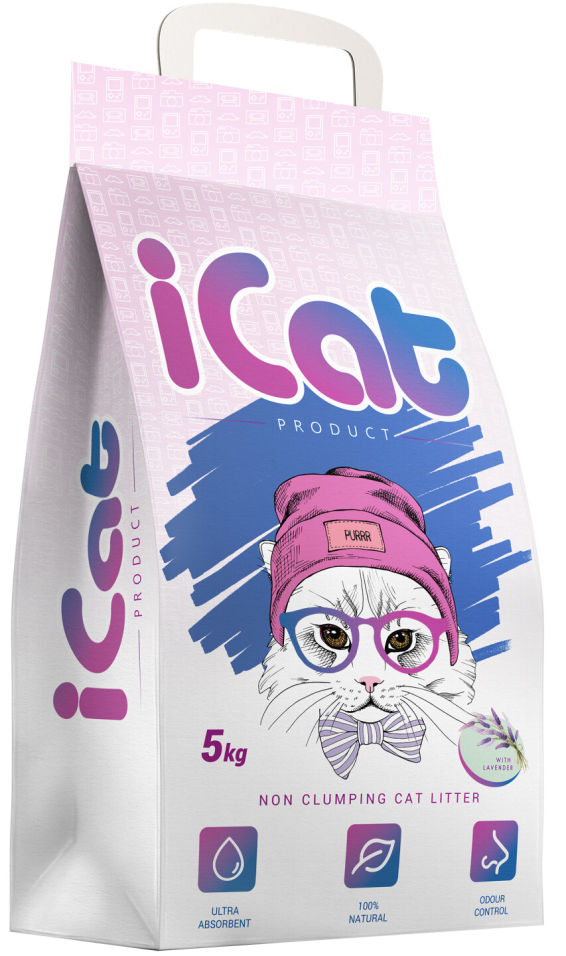 Отзывы о Наполнителе iCat впитывающем с ароматом лаванды 5кг Отзывы о Наполнителе iCat впитывающем с ароматом лаванды 5кг