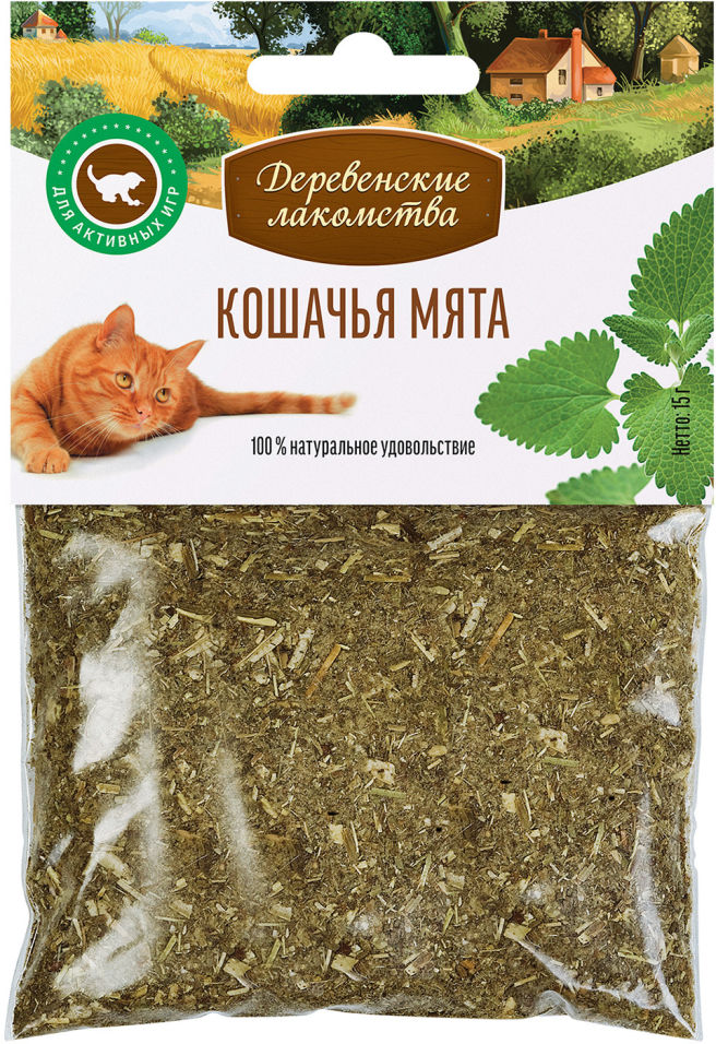 Кошачья мята Деревенские лакомства 15г Кошачья мята Деревенские лакомства 15г