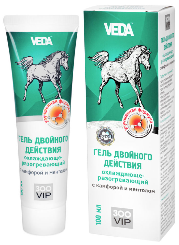 Гель Veda ЗооVIP двойного действия охлаждающе-разогревающий 100мл Гель Veda ЗооVIP двойного действия охлаждающе-разогревающий 100мл