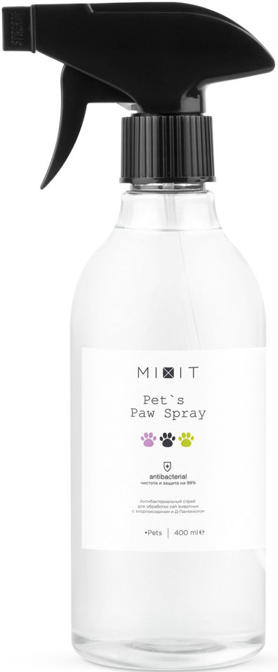 Спрей для обработки лап животных MiXiT Pets Paw Spray антибактериальный 400мл 429₽