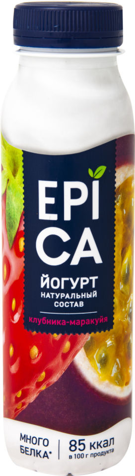 Йогурт питьевой Epica Клубника-маракуйя 2.5% 260г