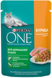 Корм для кошек Purina One для домашних кошек с курицей и морковью 75г Корм для кошек Purina One для домашних кошек с курицей и морковью 75г