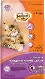 Сухой корм для кошек Мнямс Hairball&Indoor для домашних кошек для выведения шерсти с ягненком 1.5кг