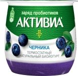 Био йогурт Активиа двухслойный с черникой термостатный 2.7% 170г
