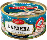 Сардина Gold Fish атлантическая натуральная с добавлением масла 250г Сардина Gold Fish атлантическая натуральная с добавлением масла 250г