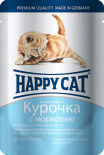 Влажный корм для котят Happy Cat Курочка с морковью в соусе 100г