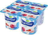 Продукт йогуртный Campina Нежный с соком малины и земляники 1.2% 4шт*100г Продукт йогуртный Campina Нежный с соком малины и земляники 1.2% 4шт*100г
