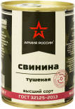 Свинина Армия России тушеная высший сорт 338г Свинина Армия России тушеная высший сорт 338г