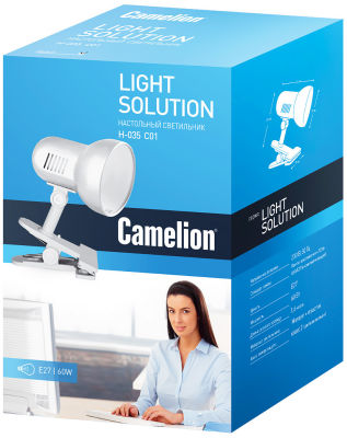 Светильник настольный Camelion H-035 220В 60Вт белый