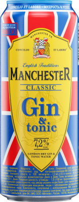 Коктейль Manchester Classic Gin&Tonic 7.2% 0.5л