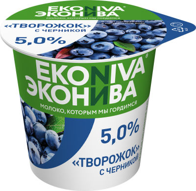 Творожок ЭкоНива с черникой 5% 125г
