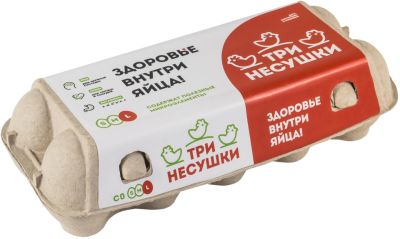 Яйца Три Несушки столовые L СО белые 10шт