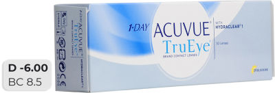 Контактные линзы Acuvue TruEye with HydraClear Однодневные -6/14.2/8.5 30шт