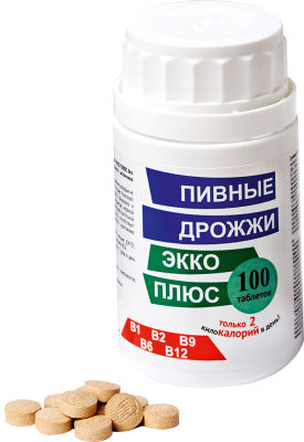 Пивные дрожжи Экко Плюс 100 таблеток