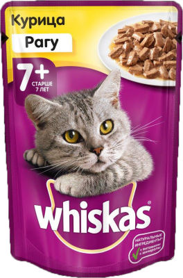 Корм для кошек Whiskas Рагу с курицей 85г
