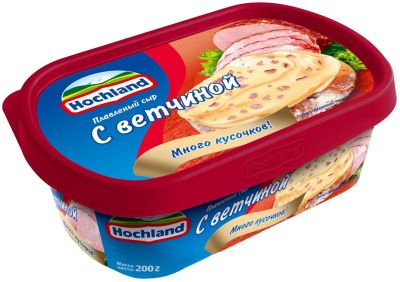 Сыр плавленый Hochland с ветчиной 55% 200г