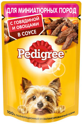 Корм для собак Pedigree с говядиной и овощами в соусе 85г