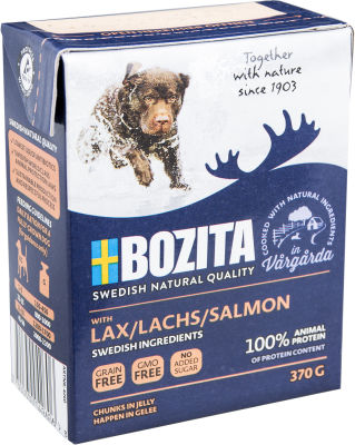 Корм для собак Bozita Salmon кусочки в желе с лососем 370г
