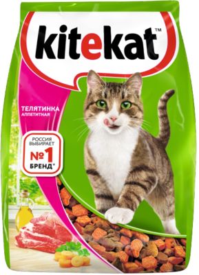 Сухой корм для кошек Kitekat Телятинка Аппетитная 350г