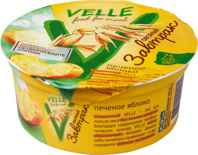 Продукт овсяный Velle Завтрак Печеное яблоко 175г