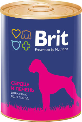 Корм для собак Brit Сердце Печень 850г