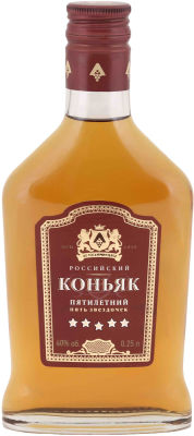 Коньяк Российский Пять звездочек 5 лет 40% 0.25л