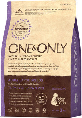 Сухой корм для собак One&Only Adult large индейка с рисом 3кг