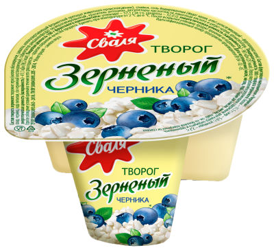 Творог зерненый Сваля Черника 5% 130г