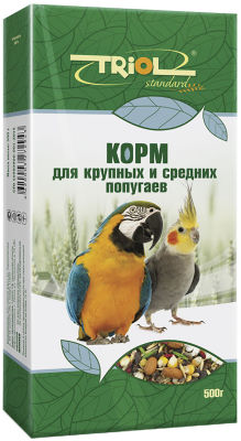 Корм для птиц Triol для крупных и средних попугаев 500г