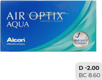 Контактные линзы Air Optix Aqua Ежемесячные -2.00/14.2/8.6 6шт